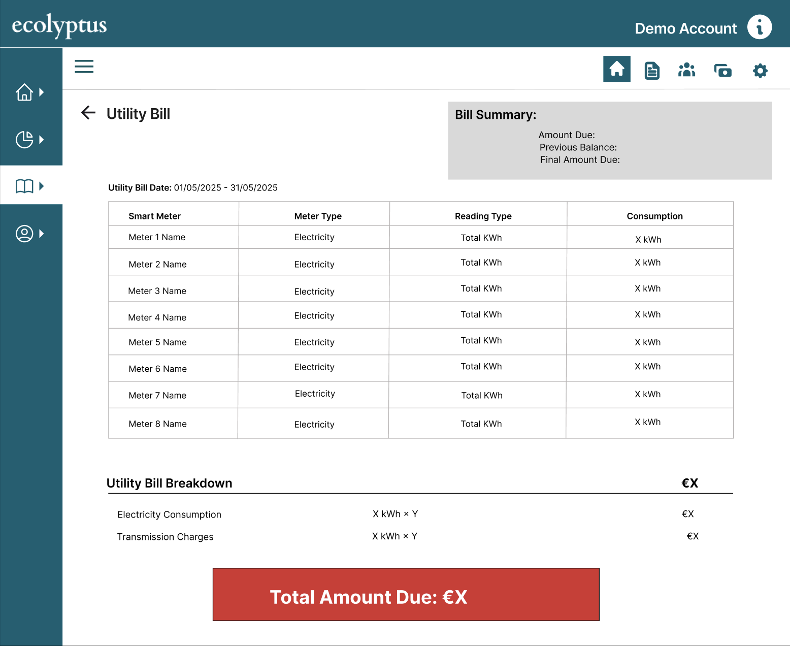 Utility bill generator